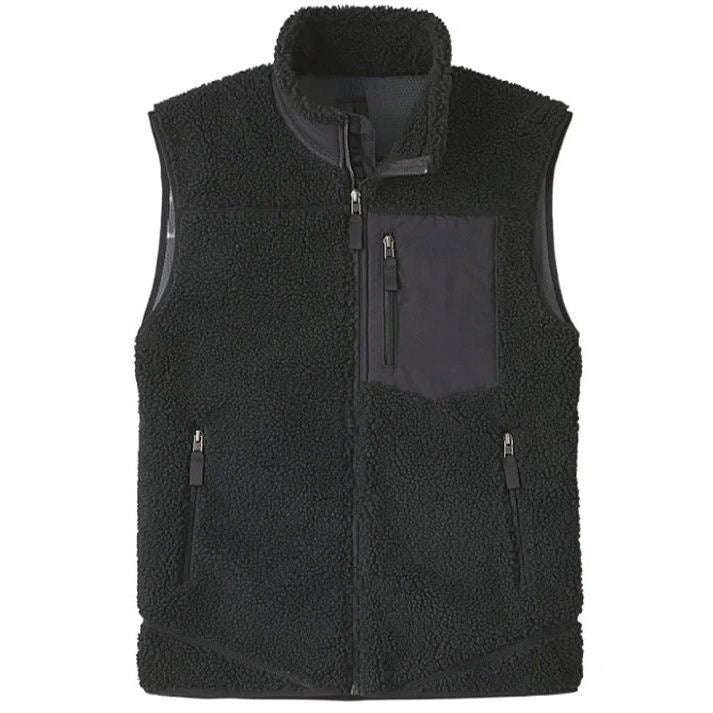 2023 New Thermal Insulation Outdoor Fleece Vest Coat Brushed Standing Collar Men's and Women's Jacket